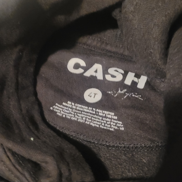 Johnny Cash Men in Black Kids Hoodie - Picture 3 of 4